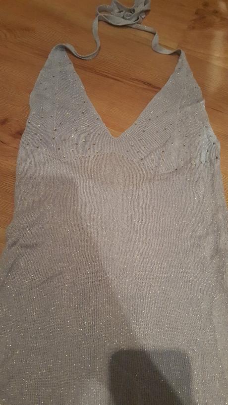 Bledomodré lesklé svetríky, s