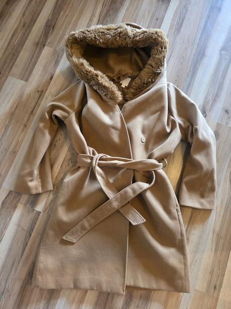 Hnedý kabat, h&m,m