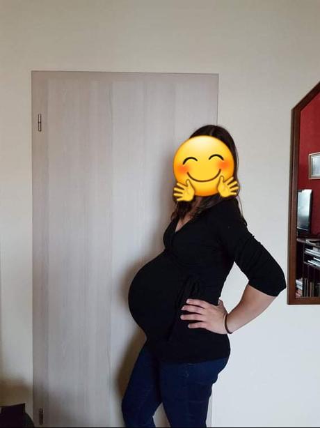 Tehotenske tricko s 3/4 rukavami, l