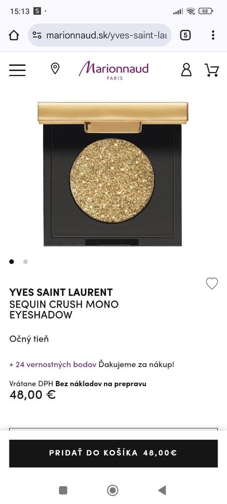 Yves saint laurent očné monotiene,
