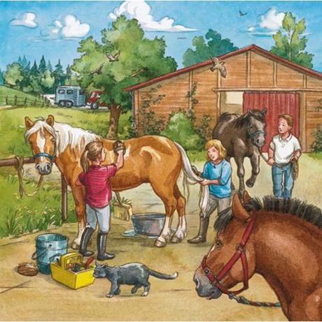 Ravensburger puzzle mon cheval ferme 3x49, 