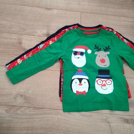 Tri vianočné tričká f&f, veľ.122, f&f,122