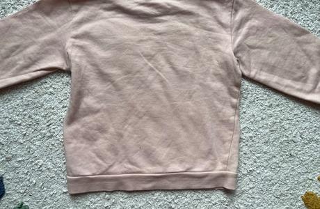 Bledoružová bavlnená mikina so zajacom h&m, 92, h&m,92