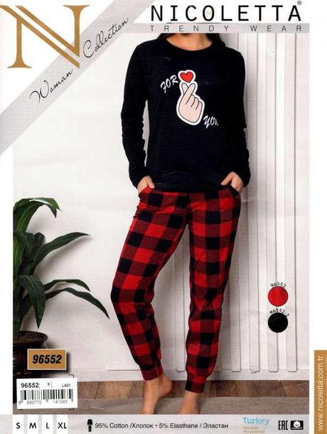 Dámske bavlnené pyžamo, l - xxl