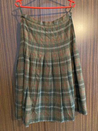 Zelená károvaná maxi sukňa (m/l), m