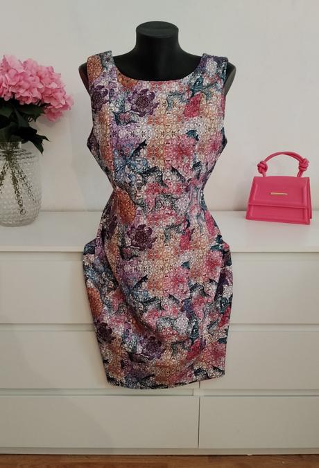 H&m vzorované šaty s otvoreným chrbtom, h&m,44