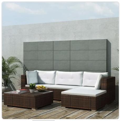 Záhradné sedenie s vankúšmi, 