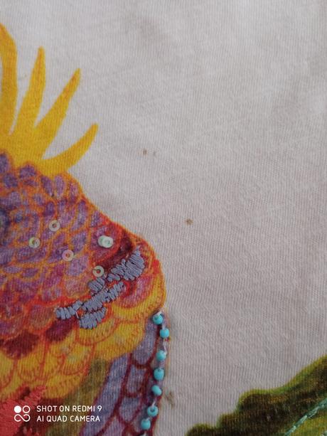 Tričko s papagájom, h&m,128