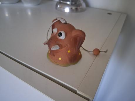 Keramika zvonček slon zvon ako nový zvonec, 