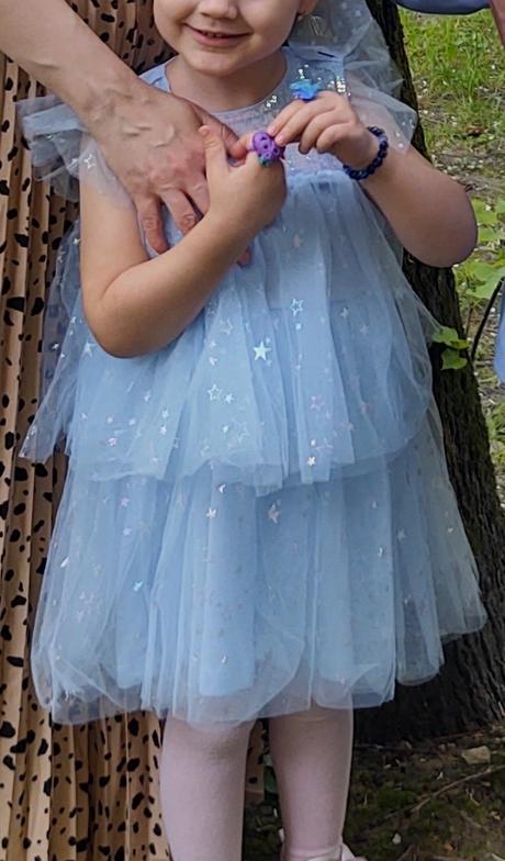 Tylové šaty s flitrami, sinsay,110