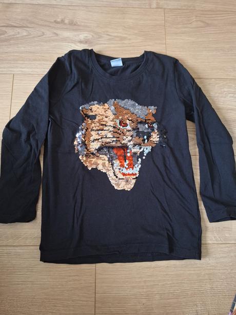 Tricko s obojstrannymi flitrami, lindex,122