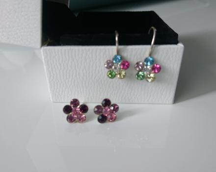 Náušnice strieborné,