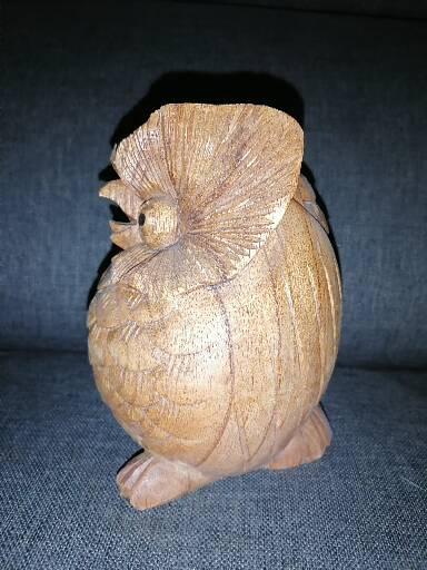 Sova - soška z dreva, 