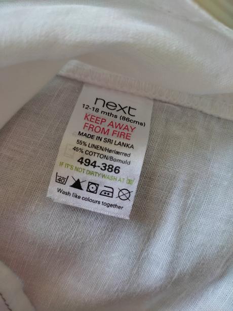 Biela košeľa s krátkym rukávom, next,86