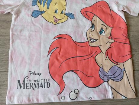 Batikované tričko disney ariel 104 a 110, primark,104