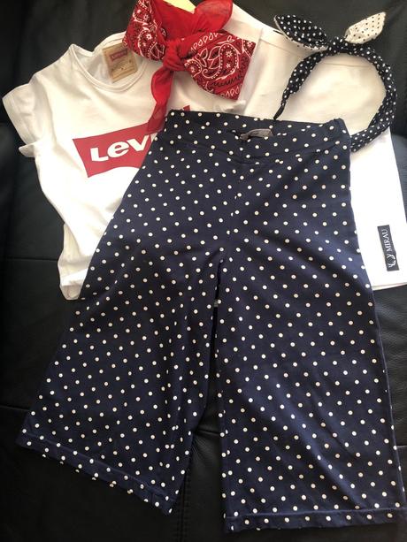 Bodkované 7/8 nohavice, lindex,116