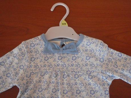 Nenosené bielo - modré bodynko, tesco,86