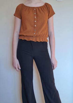 Top/blúzka s krátkym rukávom v boho štýle s voláno, amisu,xs