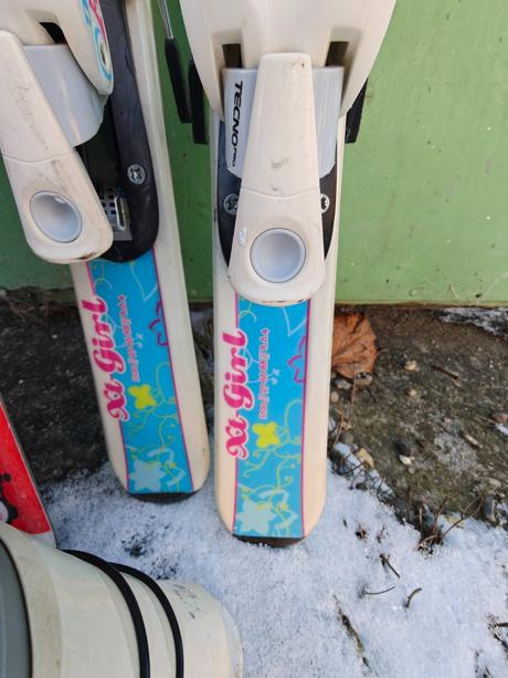 Lyže tecno (100 cm) a lyžiarky, 100-109 cm