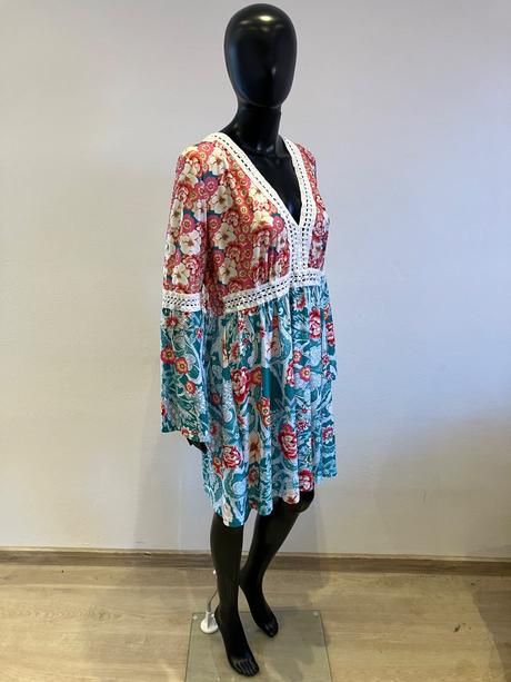 Dámske vzorované šaty bodyflirt (44-46), xxl