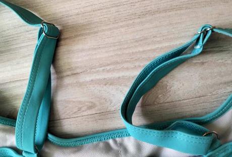 Tyrkysovo biele plavky/tankiny, v. 2xl, xxl