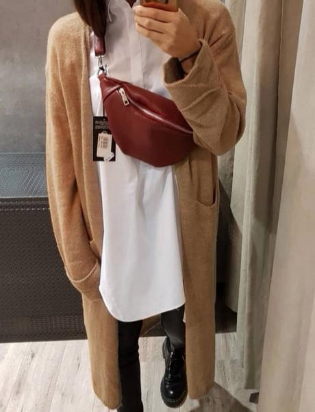 Bordová kožená ľadvinka,