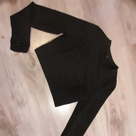 Trblietavý crop top, xs