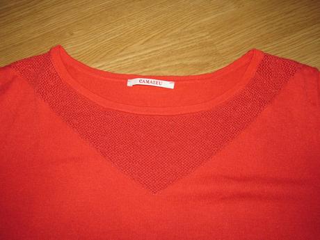 Oranžový pulover v. l, camaieu,l