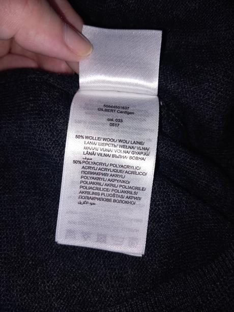 Sivý vlnený kardigán christian berg l/oversize, l