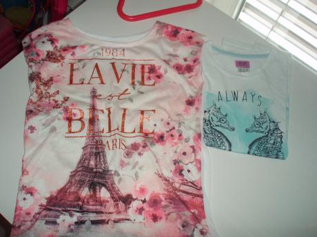 2x tričká,veľ.128, spolu 5 eur, f&f,128