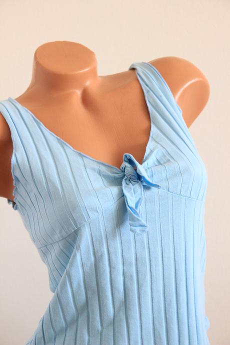Bledo modrý body top, m/l, m