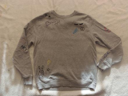 Mikina šedá s výšivkami, esprit,164