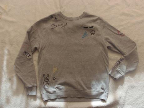 Mikina šedá s výšivkami, esprit,164