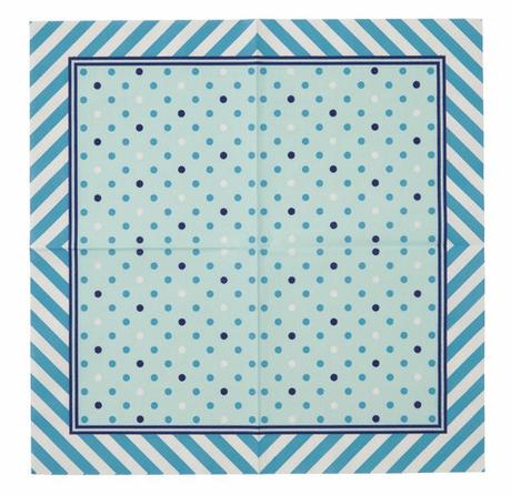 Papierové servítky "polka dot" modré, 