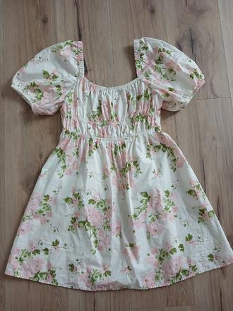 Kvetinové šaty, h&m,s
