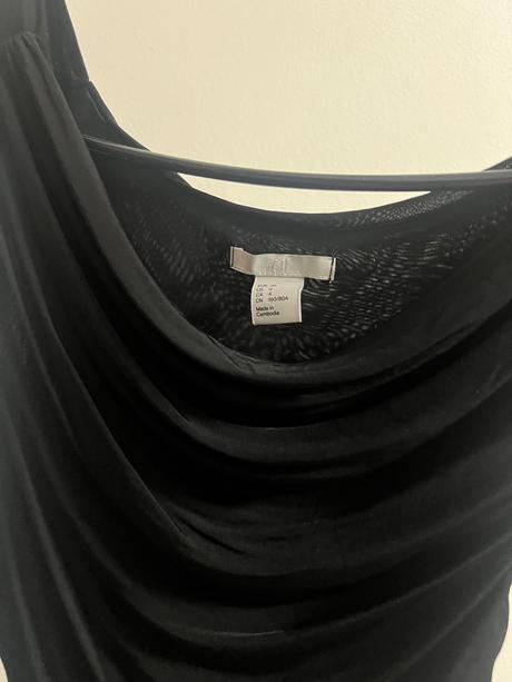Čierne krátke elegantné šaty, h&m,s