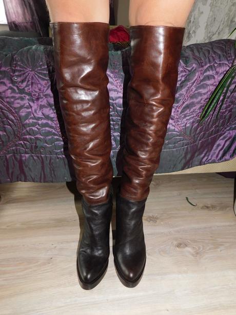 Luxusne kožene čižmy vel.37,5, 37