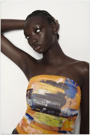 Farebný top zn.zara - veľkosť l, zara,l