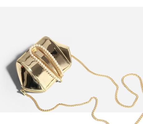 Luxusna zlata small messenger bag ,