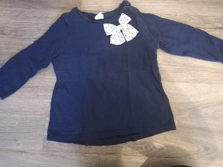 Modré tričko s maslickou, h&m,92