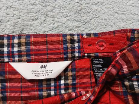 Vianocna karovana sukna 116, h&m,116