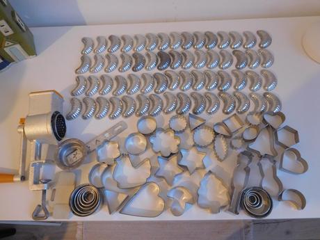 Mlynček na orechy + formičky, kovové, 