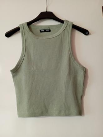 Zelený crop top, sinsay,l