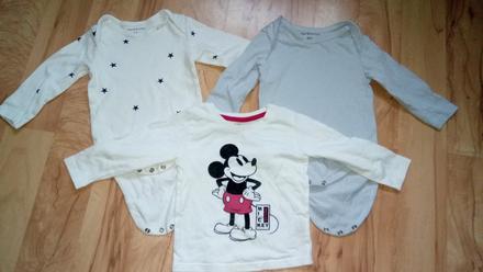 2x body 80 + tričko mickey mouse, sinsay,80