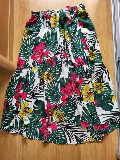 Romantická sukňa s volanmi, l