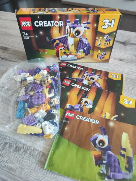 Lego creator 3v1 fialové lesné zvieratká,
