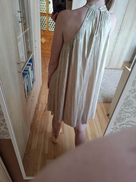 Zlaté plisované šaty mohito, mohito,xs