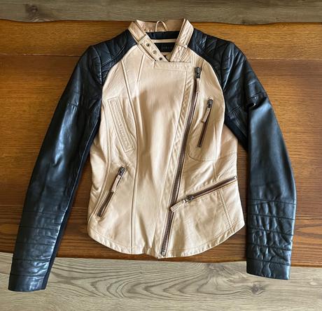 Kožená bunda zara basic, zara,xs