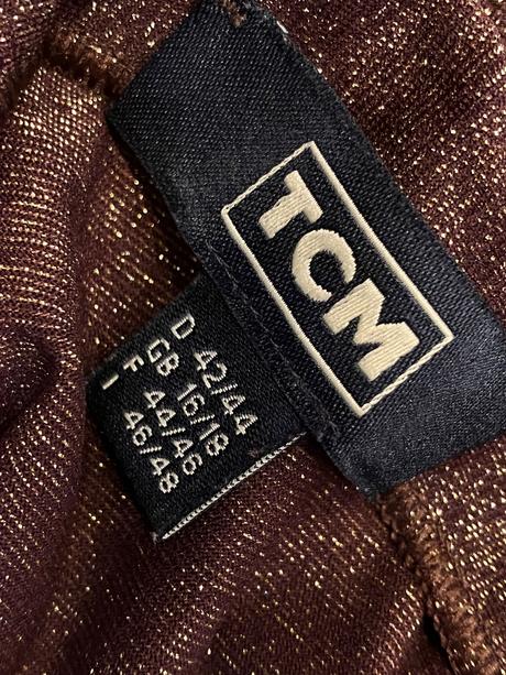 Hnedo-zlatý trblietavý elegantný top,veľk.42/44, tcm,xl