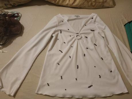 Elegantné tričko so zvonovými rukávmi m, 38